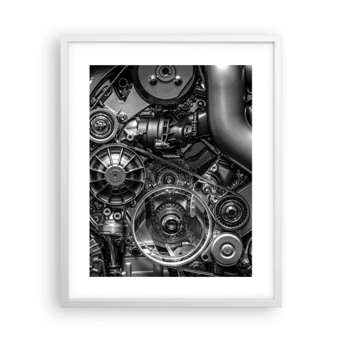 Póster en marco blanco - La poesía de la mecánica - 40x50 cm