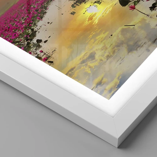 Póster en marco blanco - La vida secreta del lago - 30x40 cm