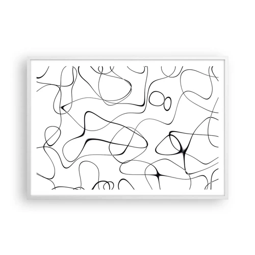 Póster en marco blanco - Los caminos de la vida, las vicisitudes del destino - 100x70 cm