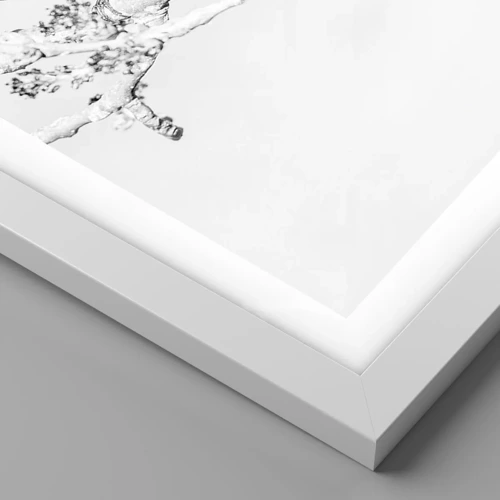 Póster en marco blanco - Mañana de invierno - 100x70 cm