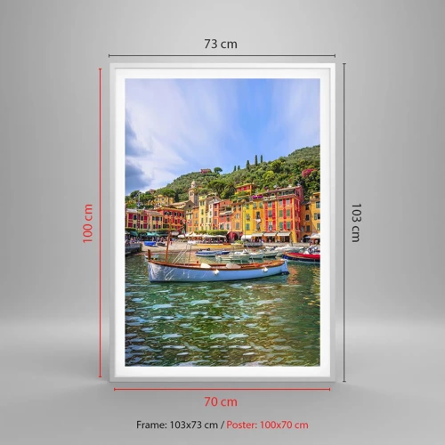 Póster en marco blanco - Mañanas italianas - 70x100 cm
