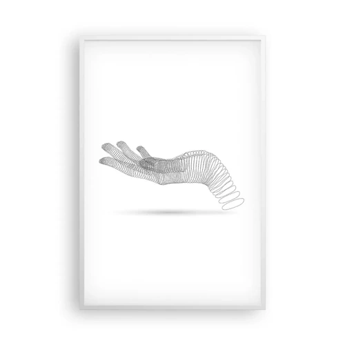 Póster en marco blanco - Mano elástica - 61x91 cm