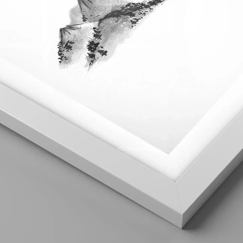 Póster en marco blanco - Más allá de lo lejano - 30x30 cm