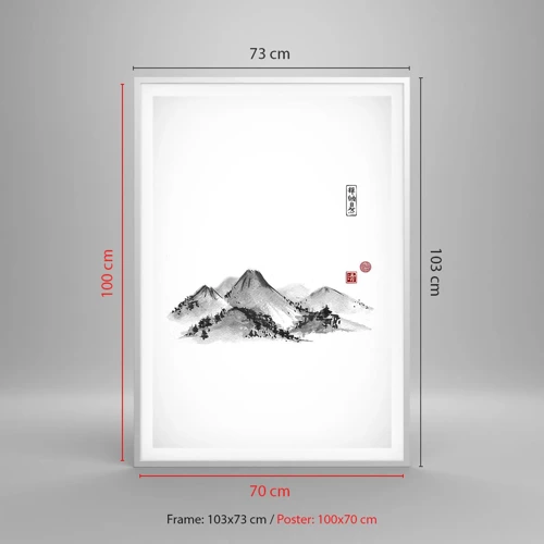 Póster en marco blanco - Más allá de lo lejano - 70x100 cm