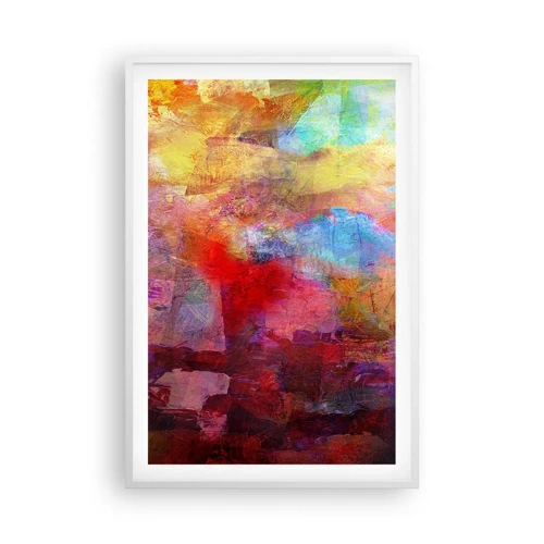 Póster en marco blanco - Mira dentro del arco iris - 61x91 cm