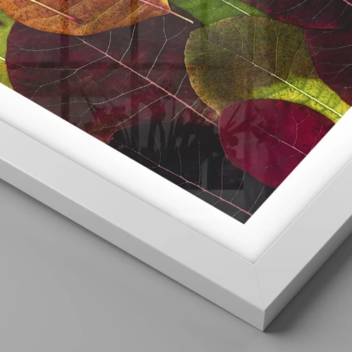 Póster en marco blanco - Mosaico de otoño - 40x30 cm