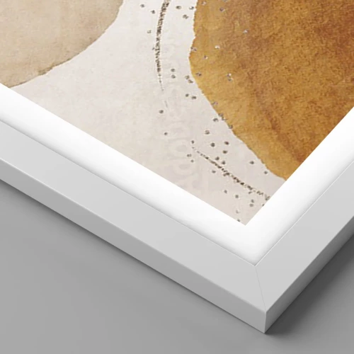 Póster en marco blanco - Movimiento abstracto - 70x50 cm