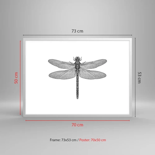 Póster en marco blanco - Precisión de la naturaleza - 70x50 cm