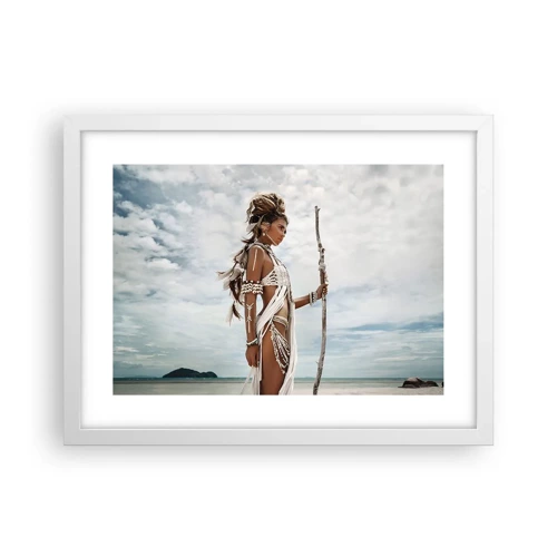 Póster en marco blanco - Reina de los trópicos - 40x30 cm