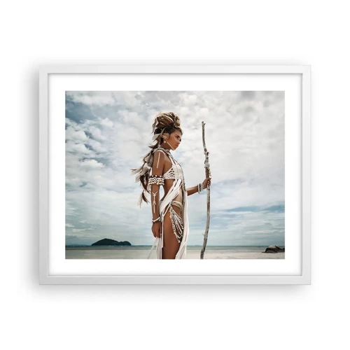 Póster en marco blanco - Reina de los trópicos - 50x40 cm