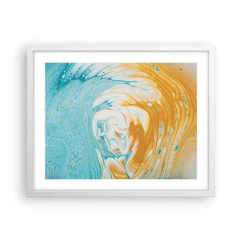 Póster en marco blanco - Remolino pastel - 50x40 cm