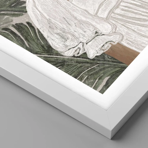 Póster en marco blanco - Retrato exótico - 70x100 cm