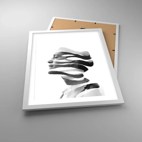 Póster en marco blanco - Retrato surrealista - 40x50 cm