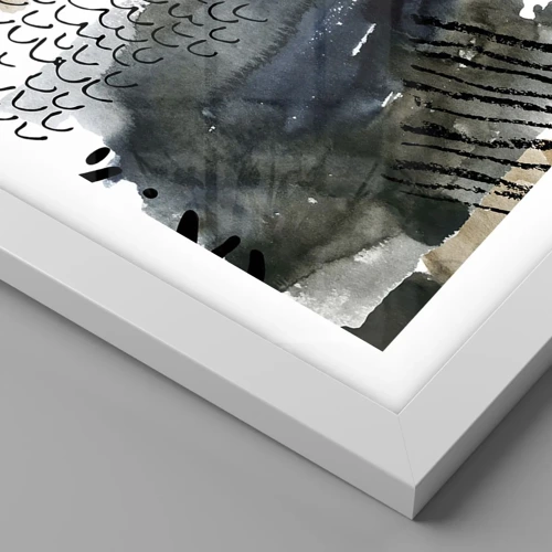 Póster en marco blanco - Reunión de los elementos - 30x30 cm