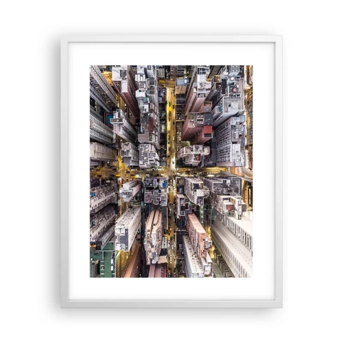 Póster en marco blanco - Saludos desde Hong Kong - 40x50 cm