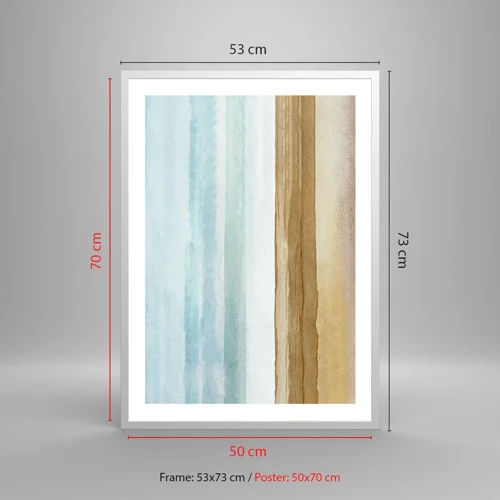 Póster en marco blanco - Serenidad - 50x70 cm