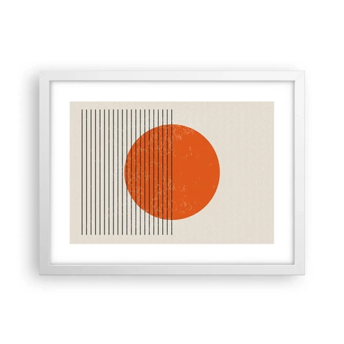 Póster en marco blanco - Siempre el sol - 40x30 cm