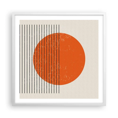 Póster en marco blanco - Siempre el sol - 60x60 cm