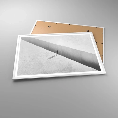 Póster en marco blanco - Sin un destino claro - 100x70 cm