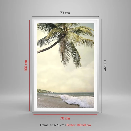 Póster en marco blanco - Sueño tropical - 70x100 cm