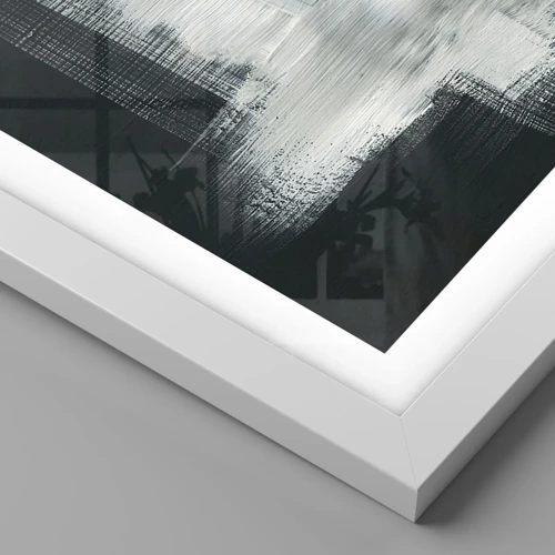 Póster en marco blanco - Tejido vertical y horizontal - 100x70 cm
