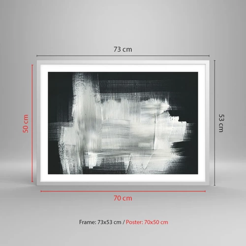 Póster en marco blanco - Tejido vertical y horizontal - 70x50 cm