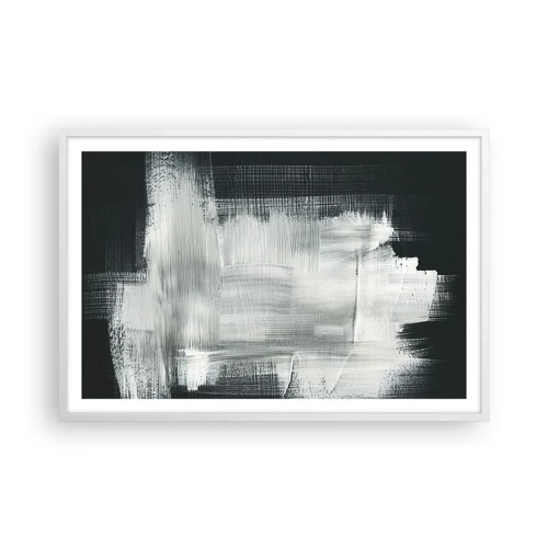 Póster en marco blanco - Tejido vertical y horizontal - 91x61 cm