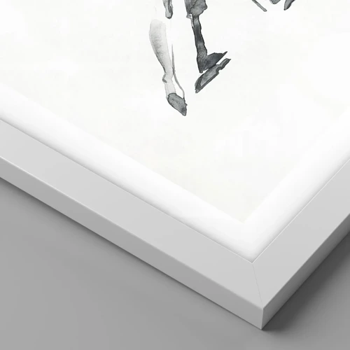 Póster en marco blanco - Todos al son de la música - 100x70 cm