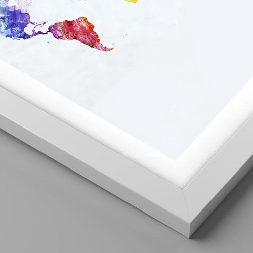 Póster en marco blanco - Todos los colores del mundo - 61x91 cm