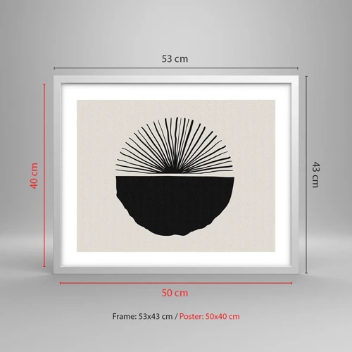 Póster en marco blanco - Un abanico de posibilidades - 50x40 cm