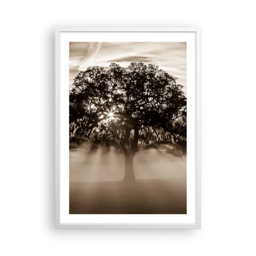 Póster en marco blanco - Un árbol de buenas noticias  - 50x70 cm