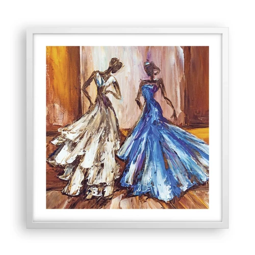 Póster en marco blanco - Un elegante dúo - 50x50 cm