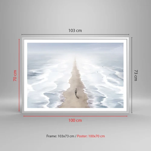 Póster en marco blanco - Un futuro brillante - 100x70 cm