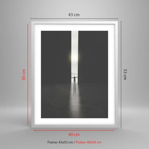 Póster en marco blanco - Un paso hacia un futuro brillante - 40x50 cm