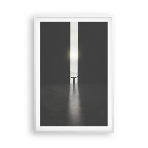 Póster en marco blanco - Un paso hacia un futuro brillante - 61x91 cm