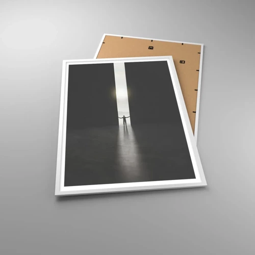 Póster en marco blanco - Un paso hacia un futuro brillante - 70x100 cm