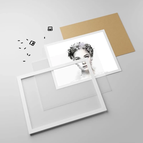 Póster en marco blanco - Un retrato extremadamente elegante - 100x70 cm