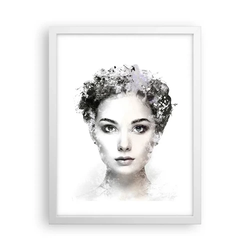 Póster en marco blanco - Un retrato extremadamente elegante - 30x40 cm