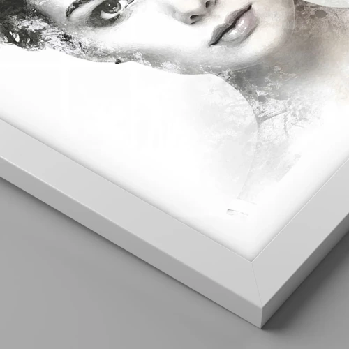 Póster en marco blanco - Un retrato extremadamente elegante - 60x60 cm