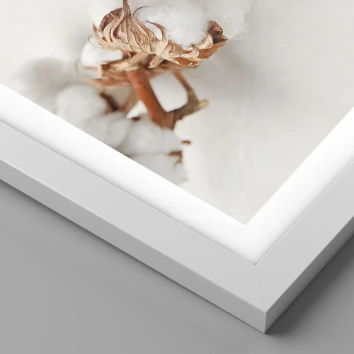 Póster en marco blanco - Un suave tacto - 70x50 cm