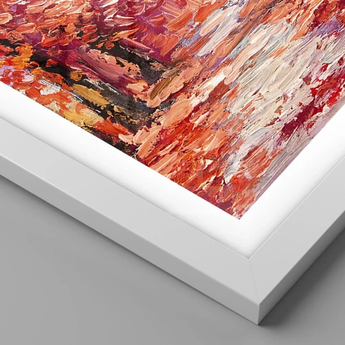 Póster en marco blanco - Una impresión otoñal - 40x50 cm