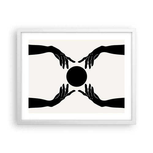 Póster en marco blanco - Una señal secreta - 50x40 cm