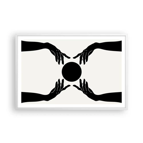 Póster en marco blanco - Una señal secreta - 91x61 cm