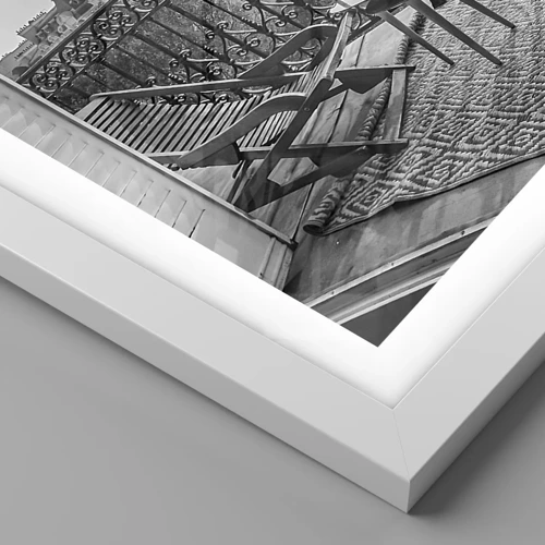 Póster en marco blanco - Una tarde parisina - 40x30 cm