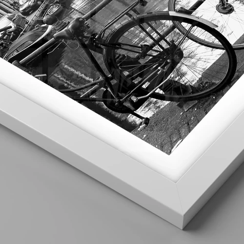 Póster en marco blanco - Una visión muy holandesa - 40x40 cm