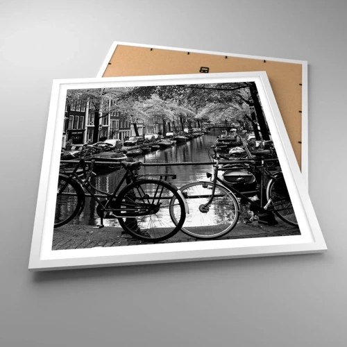 Póster en marco blanco - Una visión muy holandesa - 60x60 cm