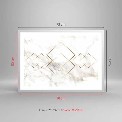 Póster en marco blanco - Una vista al infinito - 70x50 cm