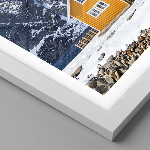Póster en marco blanco - Vacaciones escandinavas - 40x50 cm