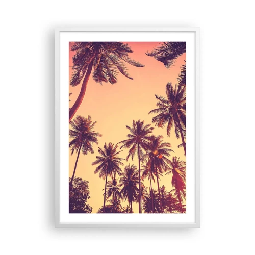 Póster en marco blanco - Variante tropical - 50x70 cm