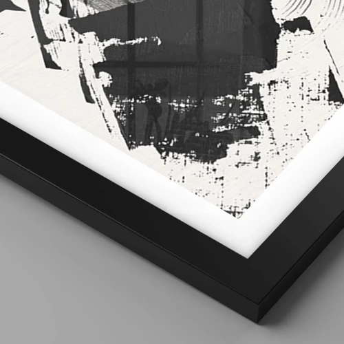 Póster en marco negro - Abstracción: la expresión del negro - 70x50 cm
